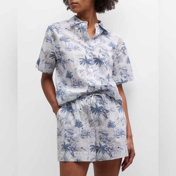 Eberjey Other - Eberjey Navy and White Tropical Print Pajama Shorts Only
